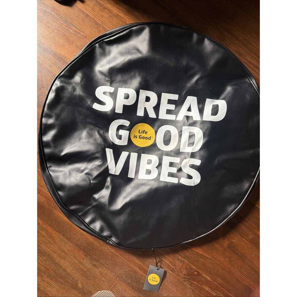 Life Is Good Spread Good Vibes Tire Wheel Tire Cover  NWT 30 x 10 Print Issue